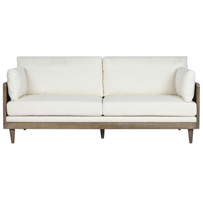 DKD Home Decor Sofá de Diseño Romántico, Ratán y Poliéster, Marrón Crudo, Desmontable, 208 cm Ancho x 86 cm Fondo x 88 cm Alto, Asiento 45 cm 1 DKD Home Decor Sofá de Diseño Romántico, Ratán y Poliéster, Marrón Crudo, Desmontable, 208 cm Ancho x 86 cm Fondo x 88 cm Alto, Asiento 45 cm 1