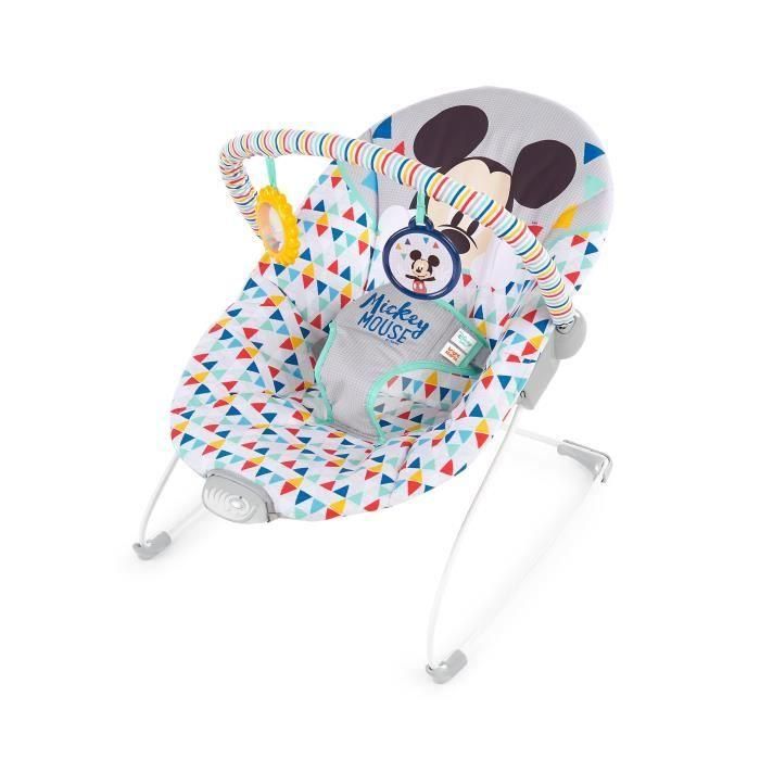 Disney Baby Mickey Transat con Asiento Vibrante Happy Triangles, Barra de Actividad y 2 Juguetes para Bebés 0-6 Meses 0 Disney Baby Mickey Transat con Asiento Vibrante Happy Triangles, Barra de Actividad y 2 Juguetes para Bebés 0-6 Meses 0