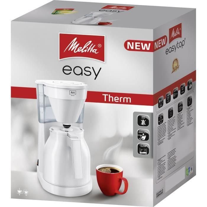 ABSAAR 1023-05 - Cafetera - Termo olla con control de una mano, tanque de agua transparente - Blanco 1 ABSAAR 1023-05 - Cafetera - Termo olla con control de una mano, tanque de agua transparente - Blanco 1