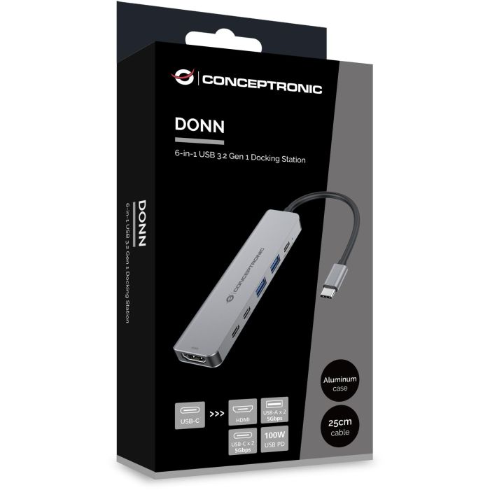 CONCEPTRONIC 6-1 Dock USB-C->HDMI/2xUSB-A/2xUSB-C/+ 25cm gr 5 CONCEPTRONIC 6-1 Dock USB-C->HDMI/2xUSB-A/2xUSB-C/+ 25cm gr 5