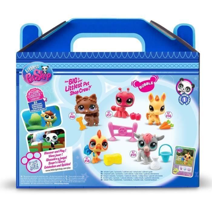 Bandai BF00510 Littlest Pet Shop Set de Coleccionista Tema Granja con 5 Animales y Accesorios - Generación 7 3