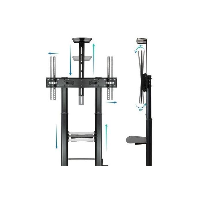 Soporte de Suelo Inclinable/ Ajustable con Ruedas Tooq FS20400HM-B para TV de 60-100"/ hasta 100kg 2 Soporte de Suelo Inclinable/ Ajustable con Ruedas Tooq FS20400HM-B para TV de 60-100"/ hasta 100kg 2