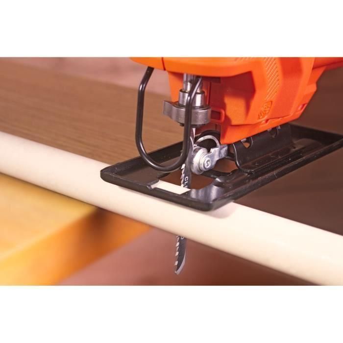 Sierra de calar de 400 W - 3000 rpm, recorrido de 18 mm, hoja en T, capacidad de corte madera 65 mm / acero 6 mm / aluminio 10 mm - BLACK+DECKER 5 Sierra de calar de 400 W - 3000 rpm, recorrido de 18 mm, hoja en T, capacidad de corte madera 65 mm / acero 6 mm / aluminio 10 mm - BLACK+DECKER 5