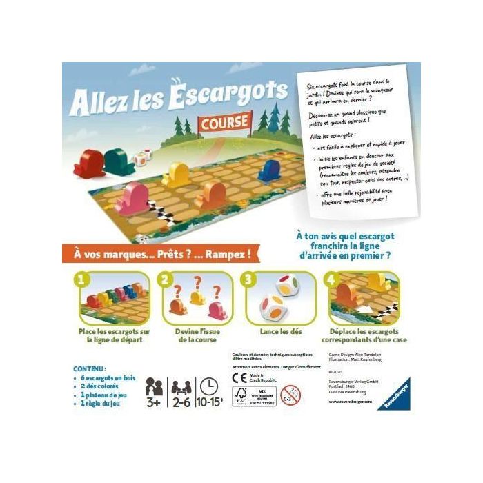 Ravensburger Vaya caracoles - Juego de Dados para Niños de 3+ Años - Colorido y Sencillo 5 Ravensburger Vaya caracoles - Juego de Dados para Niños de 3+ Años - Colorido y Sencillo 5