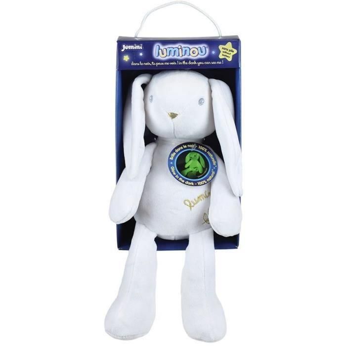 Jemini LIMINOU Conejo de peluche luminoso, ultrasuave para calmar miedo a la oscuridad y ayudar a dormir, 30 cm 5