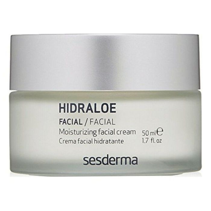Sesderma HIDRALOE Crema Facial Hidratante con Aloe Vera 50 ml - Tratamiento Antiedad y Calmante Piel Seca y Sensible.