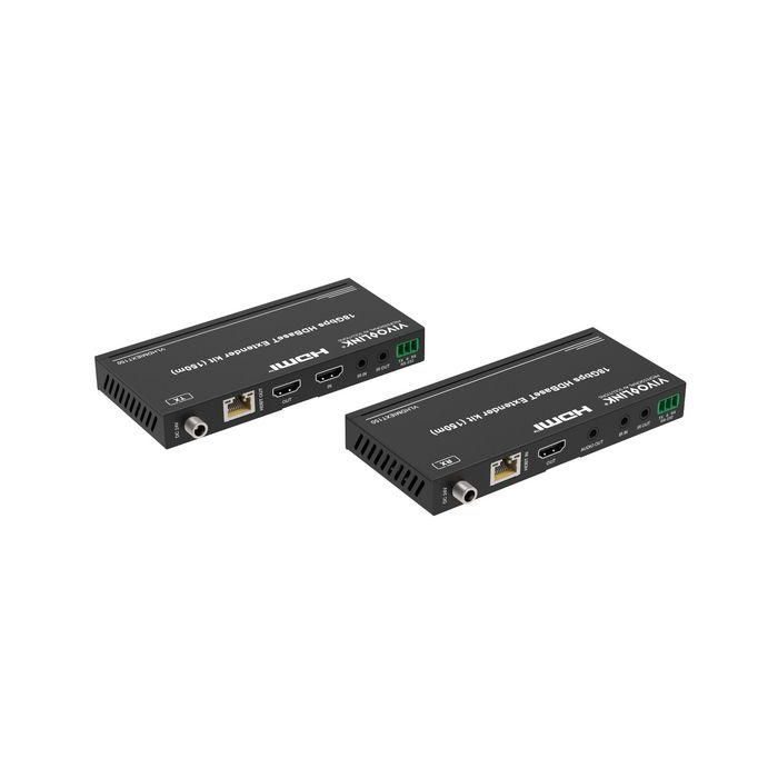 Vivolink VLHDMIEXT150 Kit Extensor HDBaseT HDMI 2.0 18Gbps 4K@60Hz hasta 150m con PoC IR y RS-232 Bidireccional