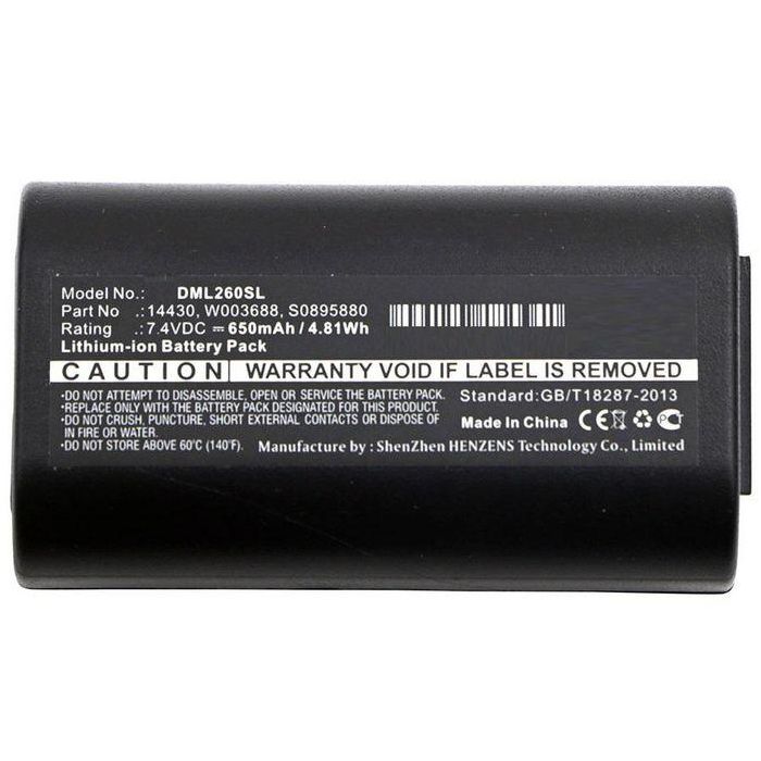 CoreParts Batería para Impresora M&DYMO 4.81Wh Li-ion 7.4V 650mAh Negra, 14430, 1758458 S0895880 260P, 280, LabelManager 260, LabelManager 260P, LabelManager 280, LabelManager PnP