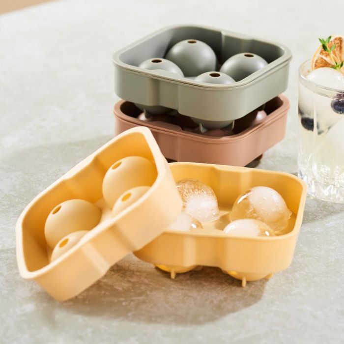 Day Molde para 4 Cubitos de Hielo Esféricos de Silicona, Colores Surtidos 12x12 cm 1