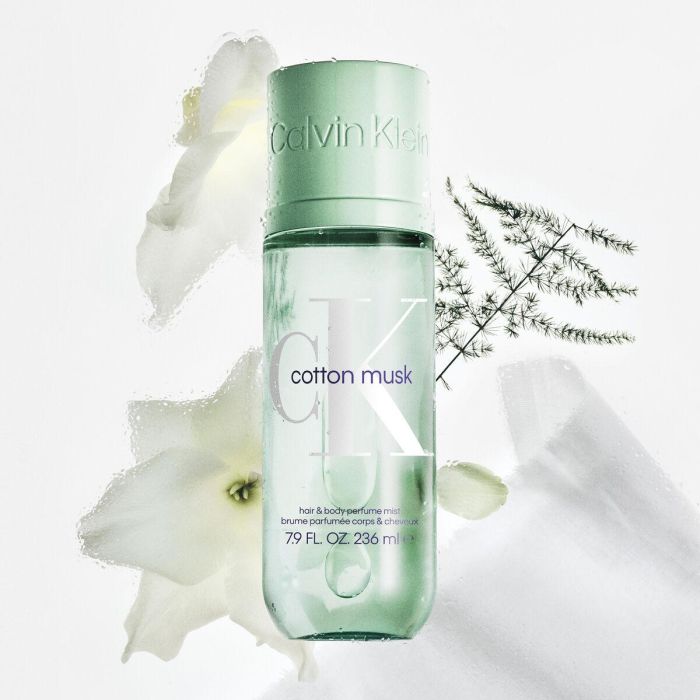 Calvin Klein CK Cotton Musk Body Mist 236 ml Unisex para Cuerpo y Cabello Hidratante Fragancia Suave Floral Almizcle 17