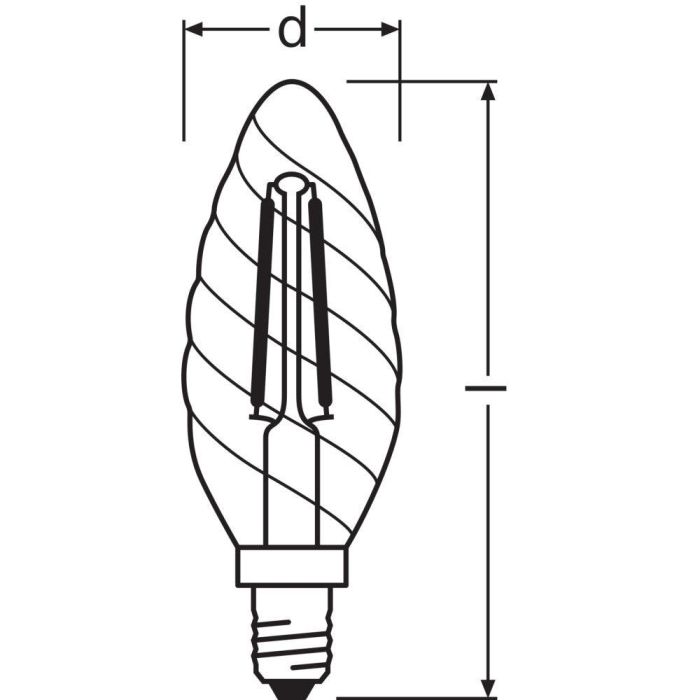 [LVE-4099854060632] Ledvance/Osram Bombilla LED "Classic" E14 3,4W 470Lm 4000K 300º IP20 Regulable 1