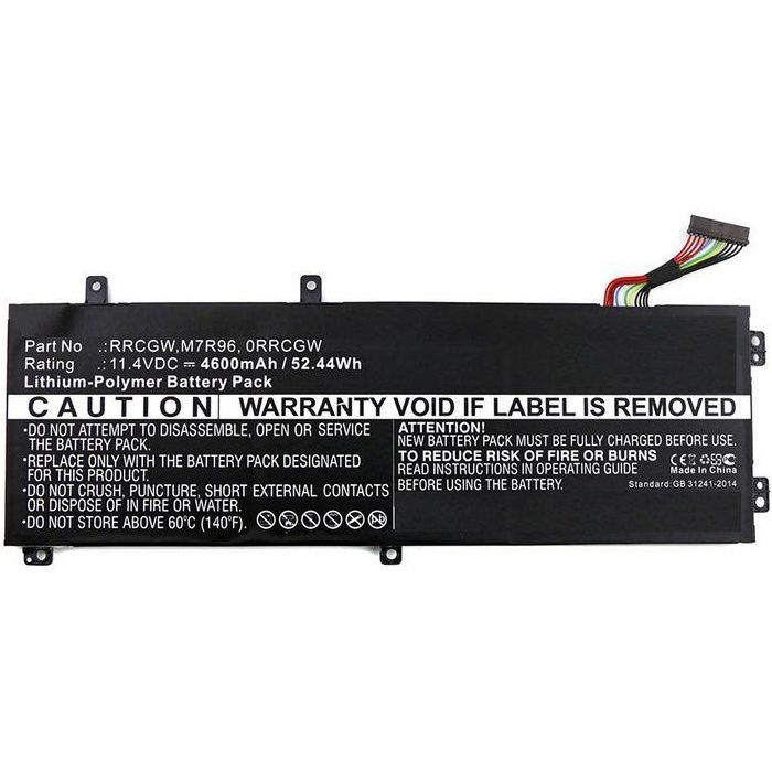 CoreParts Laptop Battery for Dell 52.00Wh Li-Pol 11.4V 4600mAh Black, Precision 15 5510, XPS 15 9550 CoreParts Laptop Battery for Dell 52.00Wh Li-Pol 11.4V 4600mAh Black, Precision 15 5510, XPS 15 9550