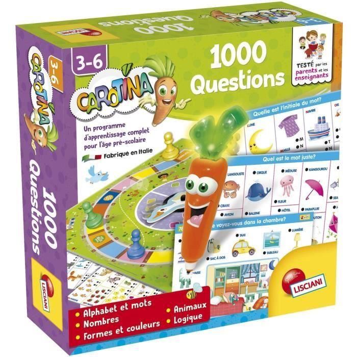Carotina 1000 preguntas - caja de juego de preguntas - LISCIANI Carotina 1000 preguntas - caja de juego de preguntas - LISCIANI