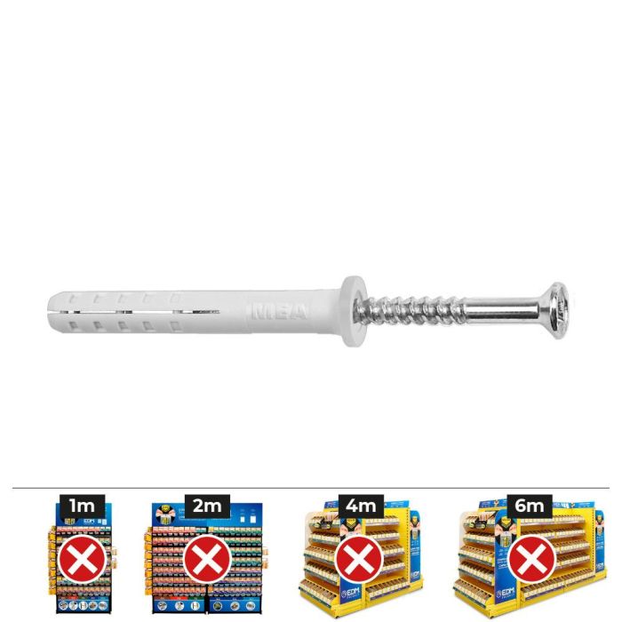 Celo Din np Tacos golpe ø5x25mm y tornillos cabeza plana ø5x35mm Acero zincado blanco, Caja 200 uds 0 Celo Din np Tacos golpe ø5x25mm y tornillos cabeza plana ø5x35mm Acero zincado blanco, Caja 200 uds 0