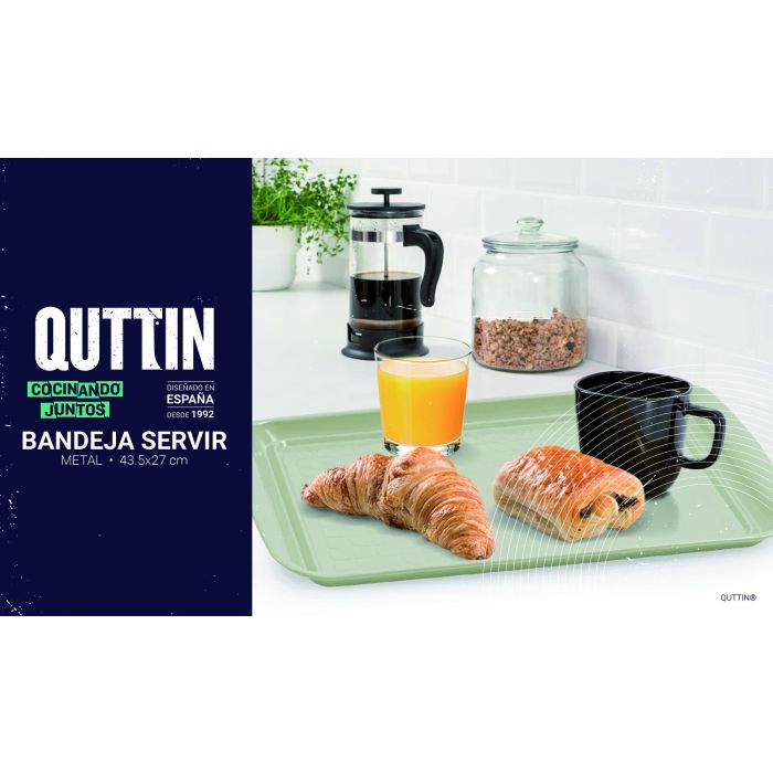 Bandeja de metal para servir 43.5 x 27 cm 3 surtidos Quttin - Inde (12 Unidades) 3 Bandeja de metal para servir 43.5 x 27 cm 3 surtidos Quttin - Inde (12 Unidades) 3