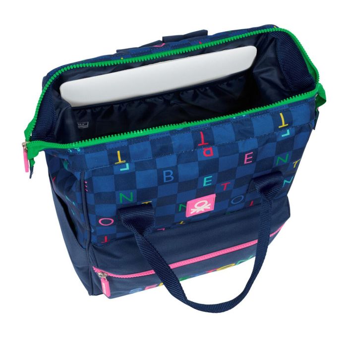 Mochila Escolar Benetton benetton Azul marino 27 x 40 x 19 cm 3 Mochila Escolar Benetton benetton Azul marino 27 x 40 x 19 cm 3