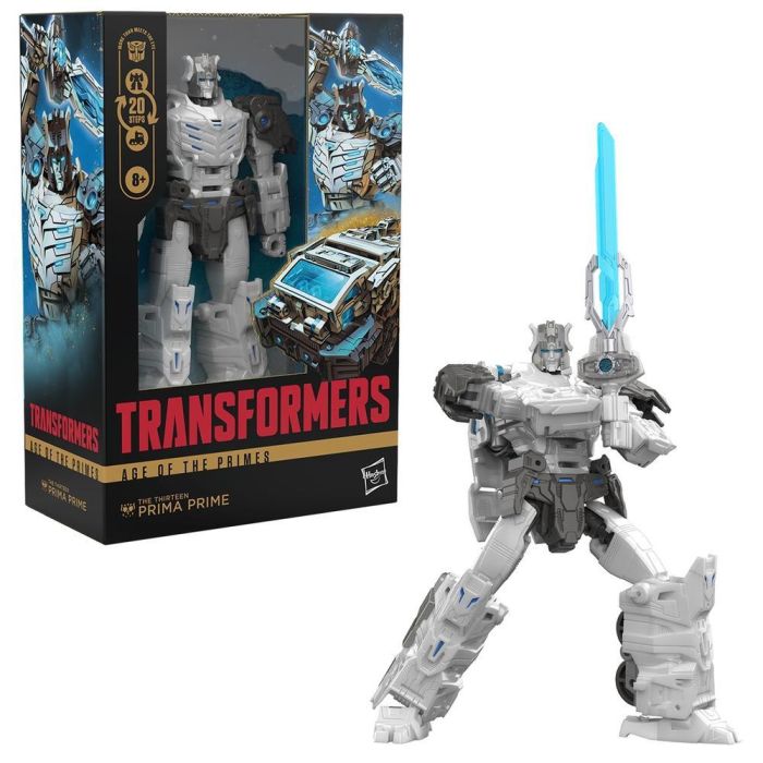 Hasbro The Thirteen Prima Prime Figura Acción Transformers Age of the Primes Voyager Class 17,5cm Se Convierte Robot a Camión Cybertroniano con Espada y Matriz Hasbro The Thirteen Prima Prime Figura Acción Transformers Age of the Primes Voyager Class 17,5cm Se Convierte Robot a Camión Cybertroniano con Espada y Matriz