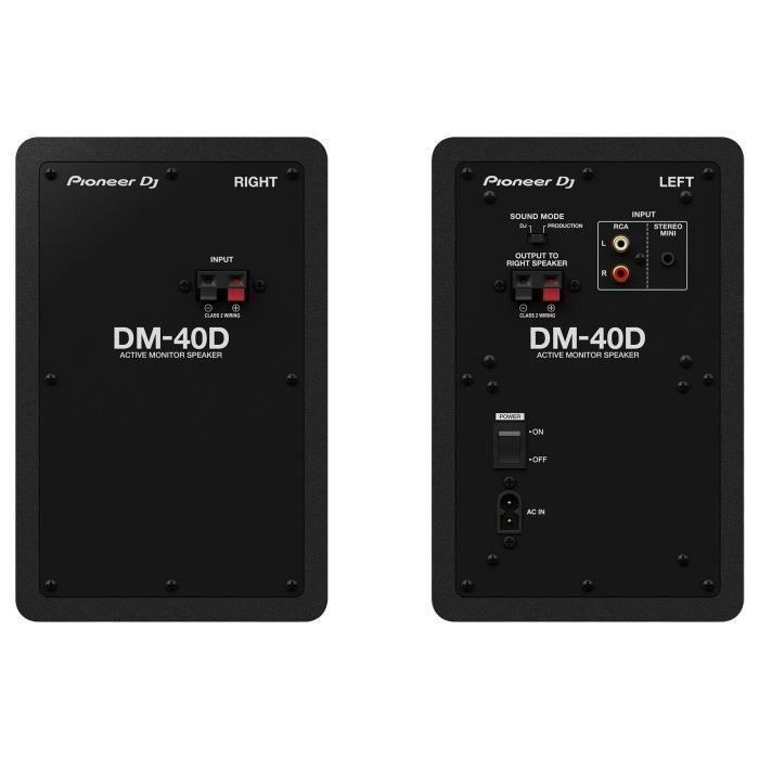 Par de altavoces de monitorización Pioneer DJ DM-40D - Bass Reflex - 2x19W - Modo DJ o Producción - Negro 2 Par de altavoces de monitorización Pioneer DJ DM-40D - Bass Reflex - 2x19W - Modo DJ o Producción - Negro 2