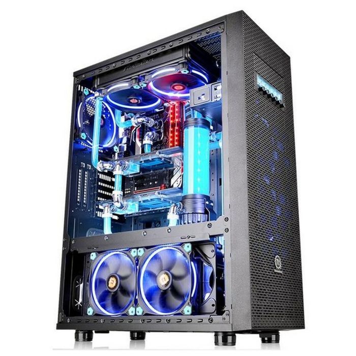 Caja Semitorre ATX THERMALTAKE CA-1F8-00M1WN-02 Azul Negro 2
