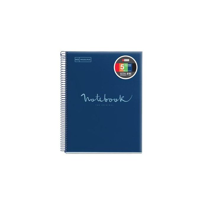 Bloc Miquelrius Emotions Notebook 5 Micro.Tapa Pp A4 120H 90G Horizontal Marino 5 unidades