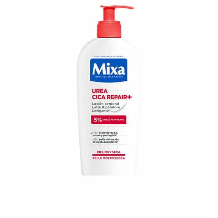 Mixa Urea Cica Repair+ Loción Corporal Hidratante 5% Urea Pantenol Piel Muy Seca Rugosa Sensible Hipoalergénica 250 ml