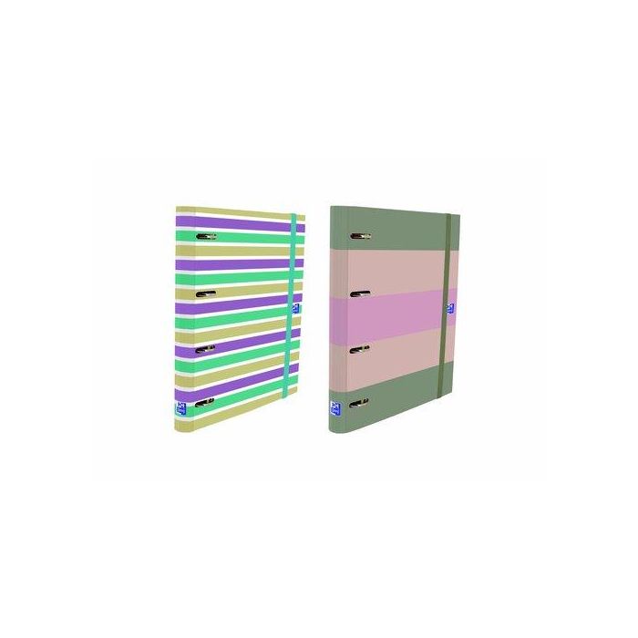 Oxford Carpeta Europeanbinder Tapa Extradura DIN A4+ 4 Anillas D 35mm + Recambio 120 Hojas Cuadro 5x5 Optik Paper