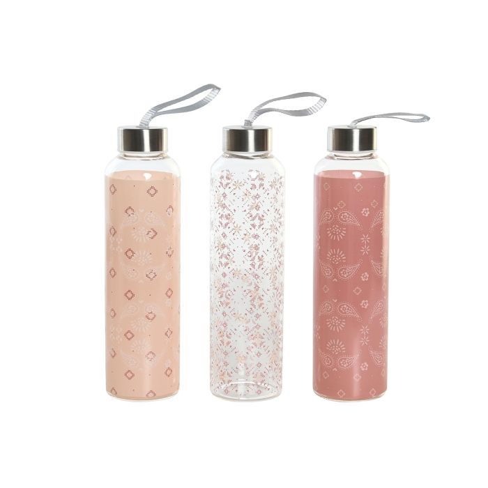 Botella Scandi DKD Home Decor Rosa Blanco 6.5 x 23 x 6.5 cm (6 Unidades) Botella Scandi DKD Home Decor Rosa Blanco 6.5 x 23 x 6.5 cm (6 Unidades)