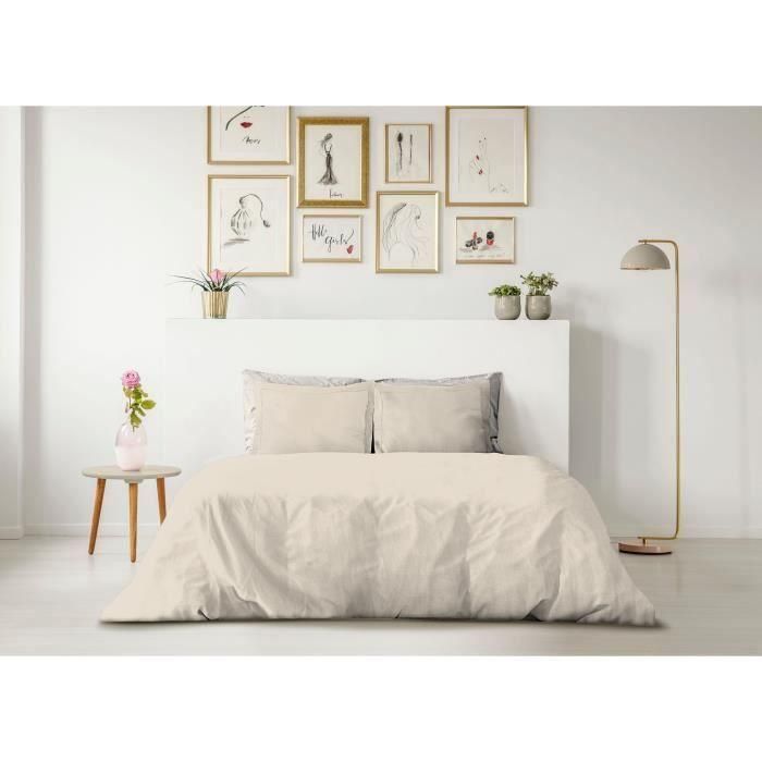 Lovely Home LOV3701393712767 Juego nórdico 100% algodón 220x240 cm Beige crema 1