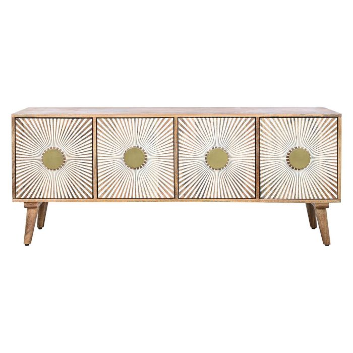 Mueble de TV Home ESPRIT Dorado Natural Madera 145 x 40 x 60 cm 2 Mueble de TV Home ESPRIT Dorado Natural Madera 145 x 40 x 60 cm 2