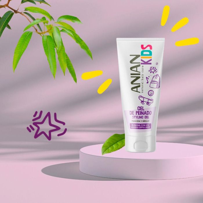 Anian Niños Gel de Peinado para Niños Cabello Suave y Brillante Sin Dejar Graso 250 ml