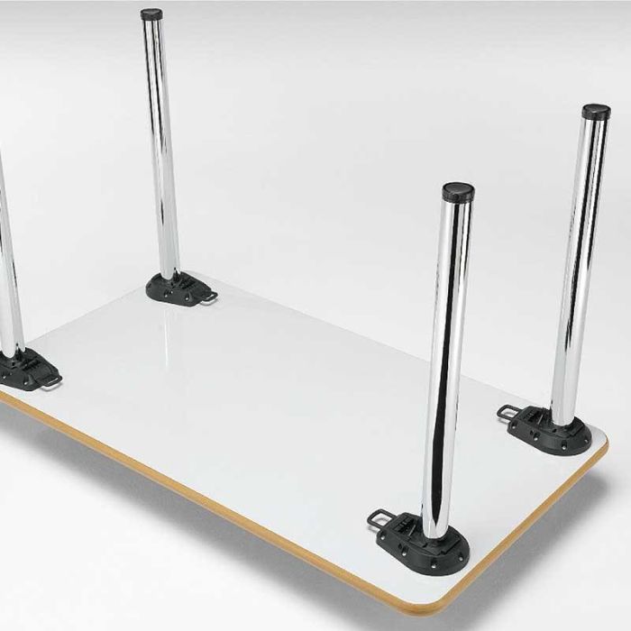 MANART Art.253R Pata Plegable de Mesa TILDA, Ø50mm, Altura 710mm Regulable +/-20mm, Acabado Cromado en Hierro 2 MANART Art.253R Pata Plegable de Mesa TILDA, Ø50mm, Altura 710mm Regulable +/-20mm, Acabado Cromado en Hierro 2