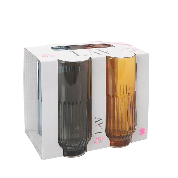 Set de 4 Vasos Tokyo 395 cc - Colores Variados - Marca LAV (6 Cajas) 3 Set de 4 Vasos Tokyo 395 cc - Colores Variados - Marca LAV (6 Cajas) 3