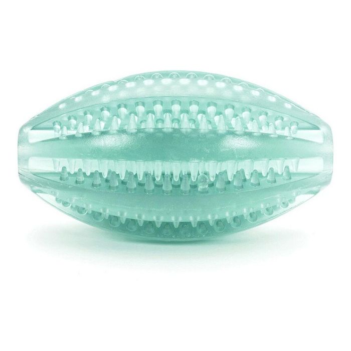 Gloria Pelota Dental Rugby TPR 9 cm para Perro Juguete Mordedor Limpieza