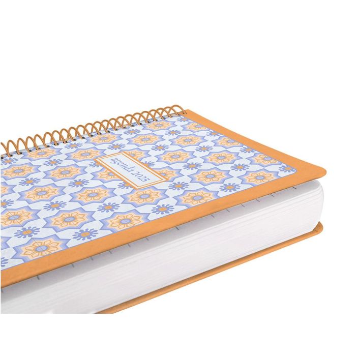 Agenda Espiral Liderpapel Perissa A4 2025 Dia Pagina Color Naranja Papel 80 gr 6