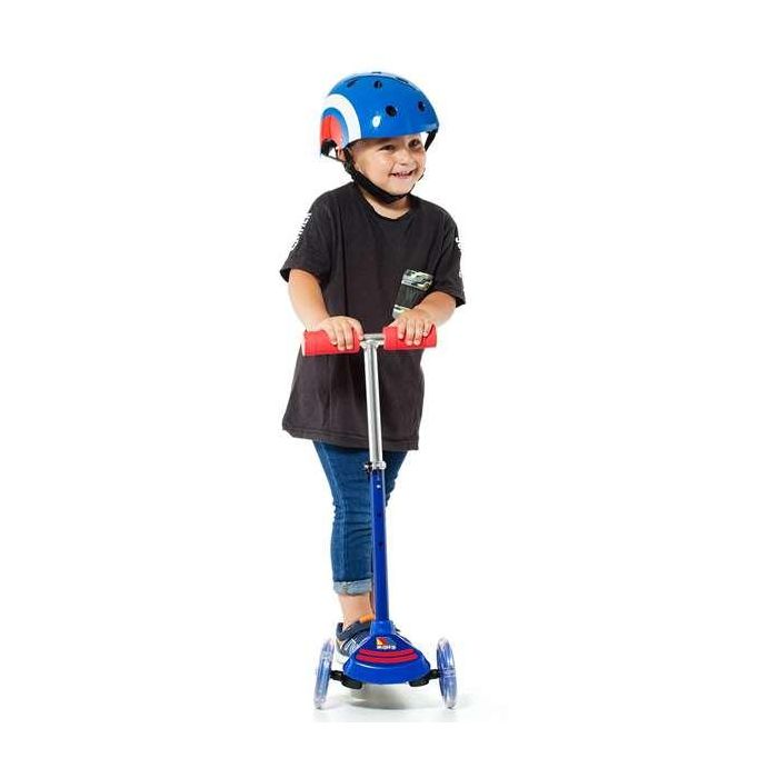 Patinete maxi scooter azul 3 ruedas con luces 56 cm 2 Patinete maxi scooter azul 3 ruedas con luces 56 cm 2
