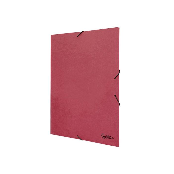 Carpeta Liderpapel Gomas A3 3 Solapas Carton Prespan Roja 2