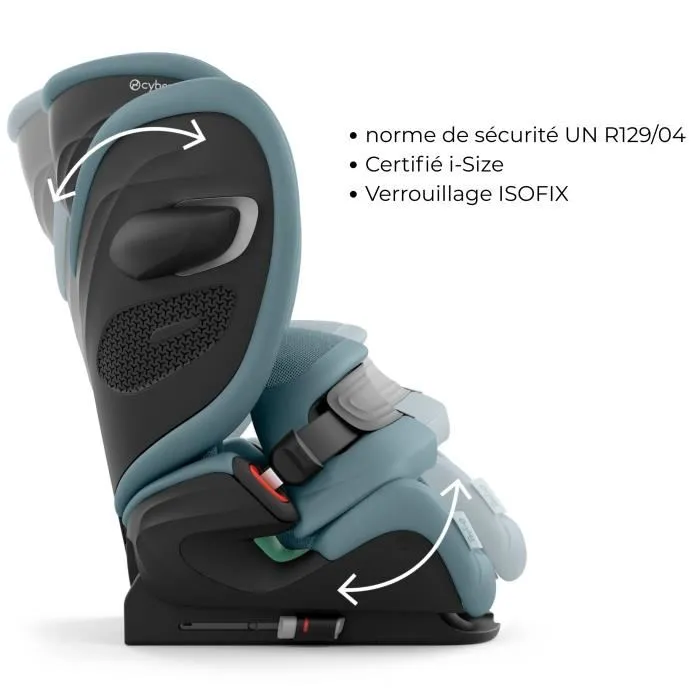 Cybex Gold 94063846543335 Silla de coche Pallas G i-Size, 76 a 150 cm, 9 a 50 kg, 15 meses a 12 años, Azul Tormenta (Plus) 3