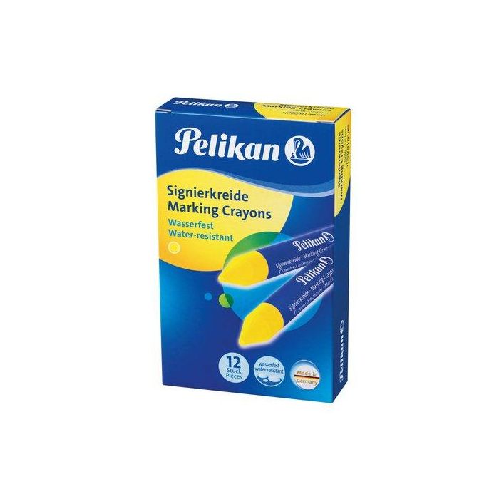 Cera Marcadora Pelikan Dura 762 Amarillo (Caja De 12) (701045)