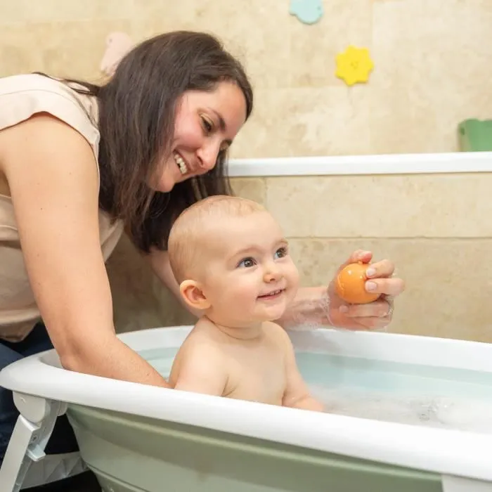 Badabulle Juego de 4 aspersores de baño Juguetes de baño de silicona suave Abiertos para lavar 5