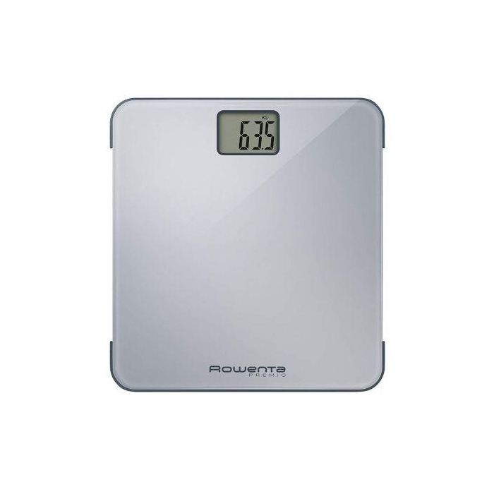 BÁSCULA DE BAÑO ROWENTA PREMIO GRIS - PANTALLA LCD CON DÍGITOS DE 30MM - CAPACIDAD 160KG - GRADUACION 100G - ENCENDIDO AUTOMÁTICO 1