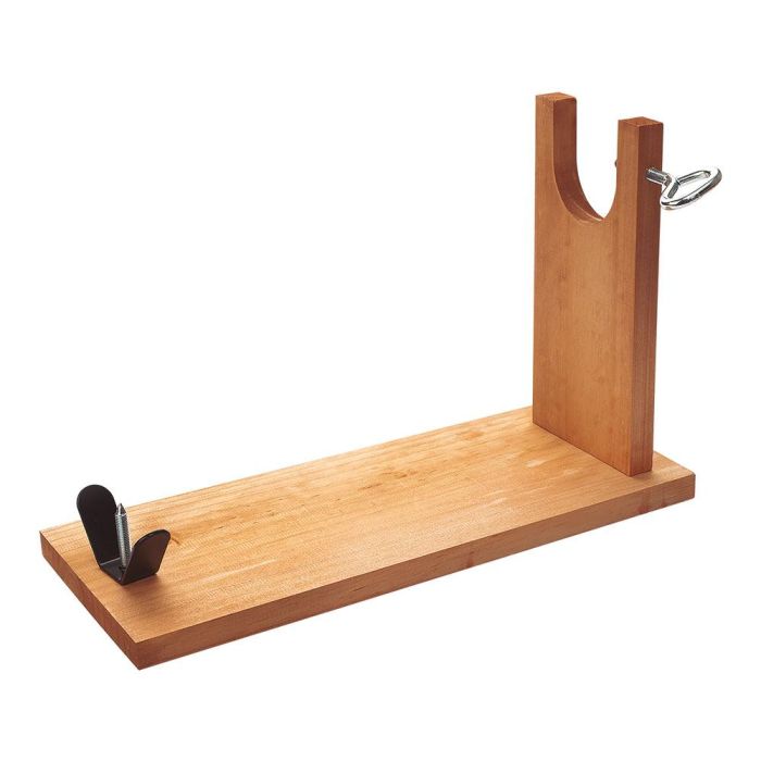 San Ignacio Jamonero Modelo Jaén - Acero y Madera de Pino, 23x40x16cm