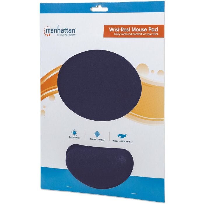 MANHATTAN Mauspad Schaumstoff mit Handballenauflage blau 2