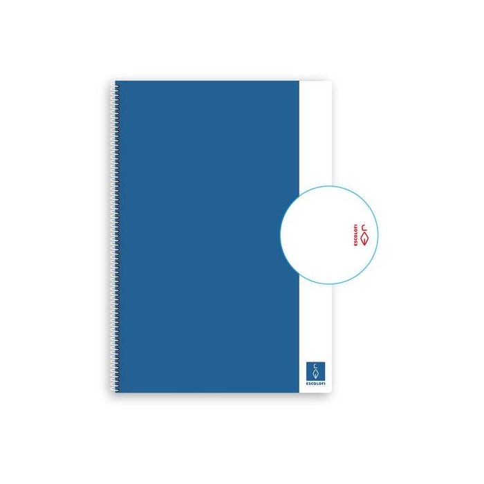 Bloc Escolofi Basic Tapa Dura A4 80H Liso 80G Azul 5 unidades