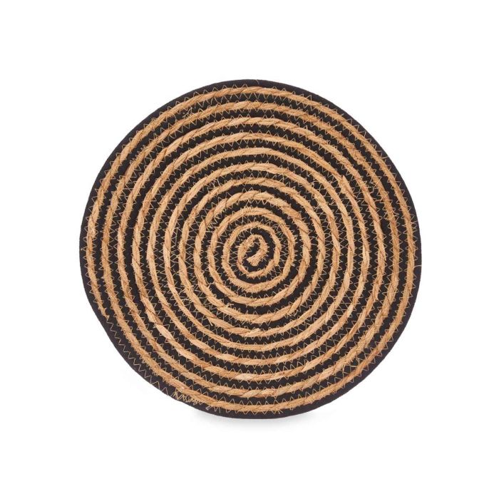 Salvamantel Esparto Centro Tela Negro 35Cm Kinvara (24 Unidades) 2 Salvamantel Esparto Centro Tela Negro 35Cm Kinvara (24 Unidades) 2