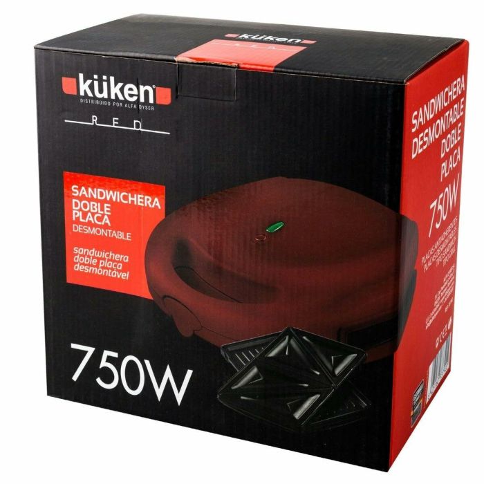 Sandwichera Küken 33790 Rojo 750 W 1 Sandwichera Küken 33790 Rojo 750 W 1