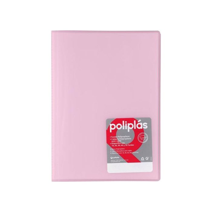 Carpeta Fundas (Tarifario) Grafoplas Pp Flexible Poliplas Trans. Fº 50 F. Rosa Soft (Set de 5) Carpeta Fundas (Tarifario) Grafoplas Pp Flexible Poliplas Trans. Fº 50 F. Rosa Soft (Set de 5)