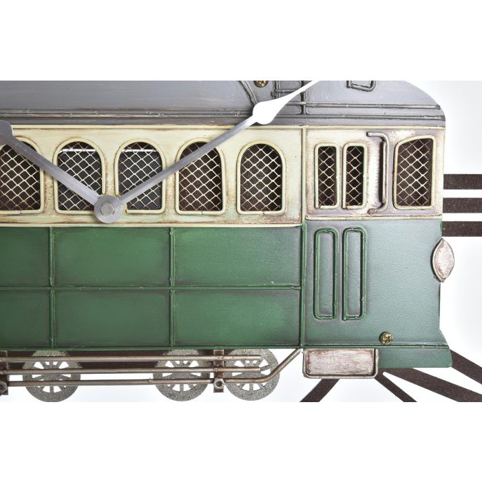 DKD Home Decor Reloj de Pared Vintage Tranvía Amarillo Verde Metal 49.5 x 48 x 3.5 cm (2 Unidades) 2 DKD Home Decor Reloj de Pared Vintage Tranvía Amarillo Verde Metal 49.5 x 48 x 3.5 cm (2 Unidades) 2