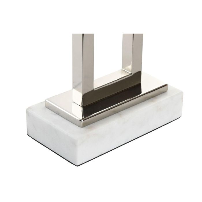 Lampara Sobremesa Moderno DKD Home Decor Plateado Blanco 23 x 80 x 43 cm 4