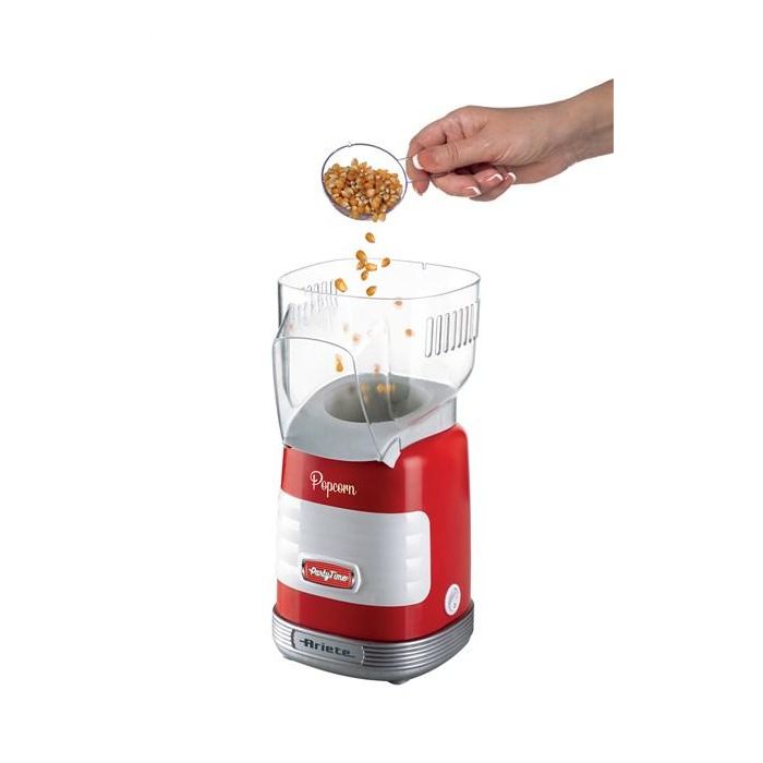 Ariete 2956 Máquina de Palomitas Party Time Popper Roja, Diseño Retro Años 50, Aperitivo Natural sin Grasas 1