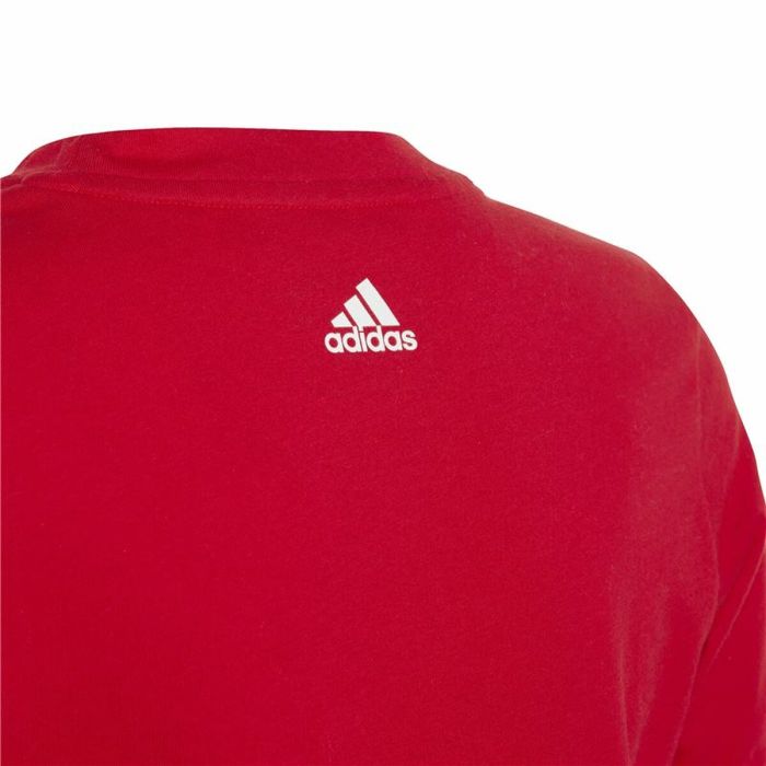 Camiseta de Manga Corta Infantil Adidas Lin Roja 1 Camiseta de Manga Corta Infantil Adidas Lin Roja 1